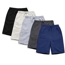 Conjunto 5 Bermudas Moletom Masculina: Conforto e Ajuste Perfeito do P ao GG
