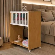 Mini Berço Cama Baby Com Colchão Quarto Infantil Unissex Chiqueirinho
