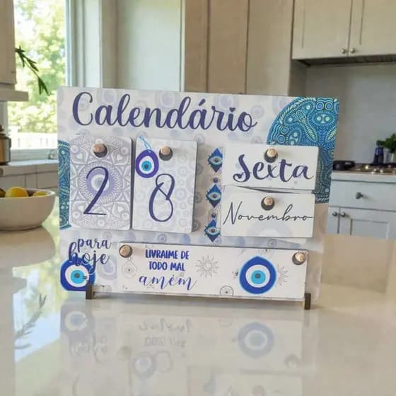 Calendário Decorativo Permanente mdf, Casa,Decoração