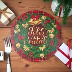 Sousplast de Natal Mesa Posta 35x35 em mdf