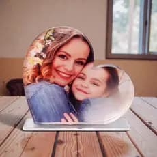 Presente Personalizado Mãe, Placa Acrílico Foto, Decoração Coração, Presente Criativo, Dia das Mães.