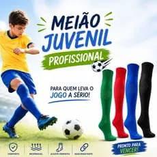 Kit De 2 a 12 Pares Meião Infantil e Juvenil Original Alta Qualidade