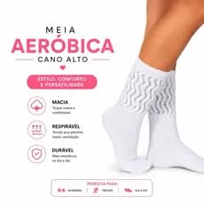 Meias Aeróbicas Femininas Com  1 a 6 Pares Altíssima Qualidade