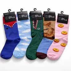 Meias Divertidas Com Estampas Menino/Menina Algodão