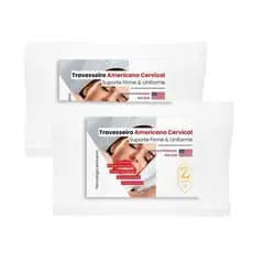 KIT 2 Travesseiro CERVICAL Ortopédico Contour Pillow MAGNÉTICO Infravermelho Terapêutico Anti Ronco