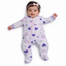 0 a 3 Meses - Body Manga Longa com Ziper para Bebês - Cores variadas - Moda inverno - Frio