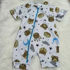 Body com Ziper para Bebês de 0 a 3 Meses - Cores lisas e estampadas