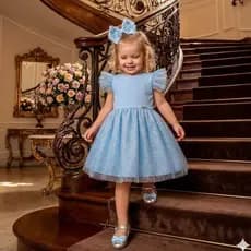 Vestido - 1 a 8 anos - Infantil feminino para festa - Menina