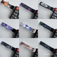 Correia de Teclado Estilosa Universal para Teclado Mecânico, Acessório de Decoração Personalizado com Tema de Anime