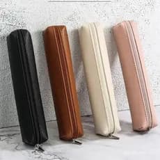 Estojo de Lápis de Couro à Prova d'Água e Poeira Puton com Bolsa de Zíper e Armazenamento em Caixa de Papel