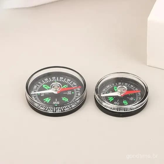 Bússola portátil de 35/40mm feita de material ABS, adequada para camping, navegação, montanhismo, passeios a cavalo e co