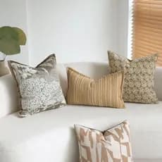 Capa de almofada artística nórdica em amarelo-marron, capa de almofada para sofá de sala de estar, capa de almofada para