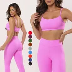 Conjunto Fitness legging + top  Feminino Academia Treino