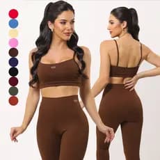 Conjunto Fitness Legging + top Academia Poliamida Zero transparencia Feminino 2