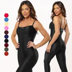Macacão Poliamida Fitness Poliamida Feminino Academia Zero Transparencia Alta Compressão