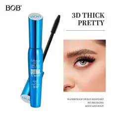 Máscara de Cílios Bob 3D Curling, espessa, à prova de manchas, alongadora, à prova d'água, primer preto.