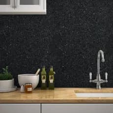 Adesivo de Parede Mármore Preto Siena – Papel Decorativo com Efeito Porcelanato