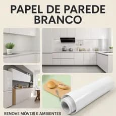 Adesivo Impermeável & Antifúngico Branco Envelopamento de Móveis e Eletrodomésticos 1 Metro x 50cm