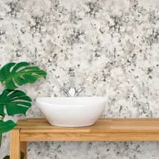 Revestimento Adesivo Granito Siena Branco – Papel de Parede com Efeito de Pedra Natural
