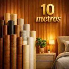 Papel Parede Ripado de madeira Premium: Antifungo, Instalação Fácil, Não Mancha, Uso em Toda Casa