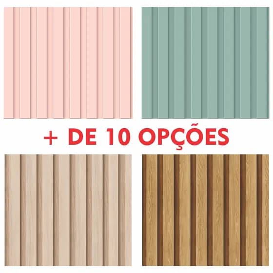 Papel de Parede Ripado Madeira 3d Várias Cores