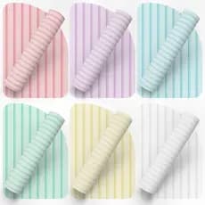 Papel de Parede Vinílico Adesivo Ripa Colorida Cores Pastéis Infantil Decoração Quarto Bebê Maternidade 10m
