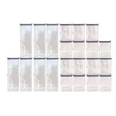 Kit com 22 potes de 2,3 litros e de 1,1 litro herméticos acrílicos QUALYPLAS