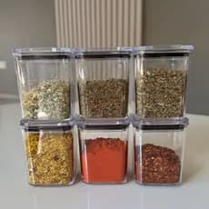 Pote Hermético Acrílico 200ml p/ Temperos – Tampa Vedada