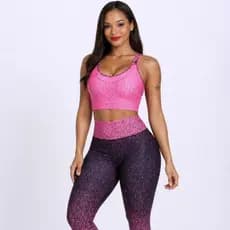 CONJUNTO DEGRADÊ TOP E LEGGING ACADEMIA E TREINO