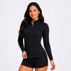 Jaqueta Bomber Casaco Fitness Feminina com Zíper