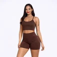Conjunto Feminino Top e Short Academia Treino Fitness
