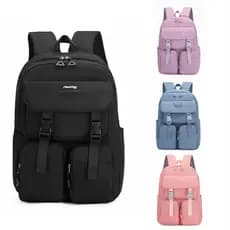 Mochila Feminina Masculino Escolar Passeio Coreano Grande Capacidade  Nylon Impermeável