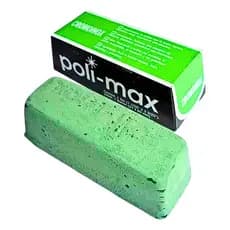 01 Barra Cera Polimento Polimax Cromoinox Verde Metal, Aluminio e Cobre Brilho Espelhado