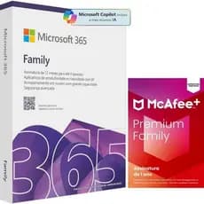 Microsoft 365 Family com Mcafee Premium Family Anti-virus Assinatura 12 meses até 6 usuários