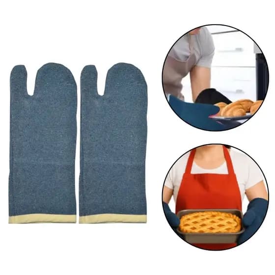 Luva Térmica para Cozinha, Forno, Industrial, Alta Temperaturas Azul Grafatex