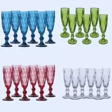 Jogo de Taça Champanhe Espumante com 6 Unidades Diamond 170ml