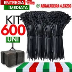 Combo Abraçadeiras Nylon Lacre 4,8x200mm Preto Cintas Enforca Gato Organizador Fio Cabo Qualidades
