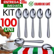 Jogo Colher Café Aço Inox Talheres 8,8Cm Cozinha Cafeteria Restaurante Buffet Utensílios Garantido