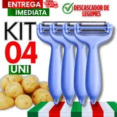 Utensílios Descascador Legumes Frutas 3 Lâminas Afiadas 16 cm Aço Inox Restaurantes Cozinhas