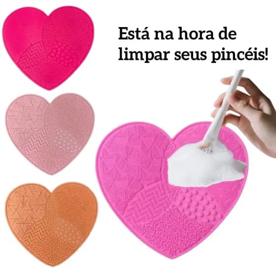 Tapete Para Limpeza De Pincéis Silicone / Pad de limpeza da escova para cuidar e limpar pincéis
