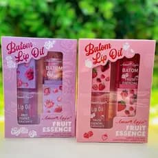 Kit Batom + Lip Oil Amor Anjo – Hidratação Profunda,Brilho Natural， Lábios Macios
