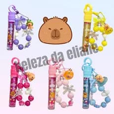 Brilho Labial Lip Gloss Com Chaveiro e Capivara  Para Infantil– Fofo e Hidratante