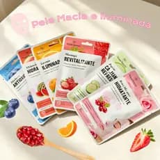 Máscara Facial de Tecido – Skincare Coreano Hidratante com Diversas Essências | Toque Special
