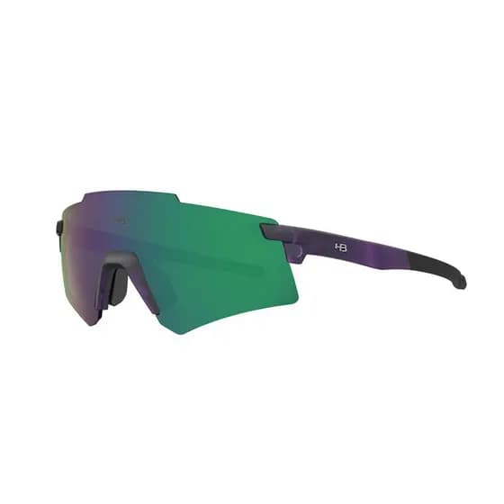 Óculos Ciclismo Esportivo de Sol HB Apex Light Matte Dark Purple Green Chrome