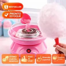 Máquina de Algodão Doce Elétrica Portátil | Faz Algodão Doce Caseiro | Ideal para Festas e Eventos