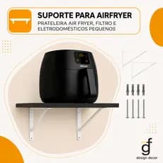 Suporte Para Airfryer Prateleira Preto air fryer filtro e Eletrodomésticos Pequenos