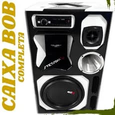 Caixa Bob Residencial Som Automotivo Caixa Completa Bluetooth MP3 Grave de 12 Pol E Médio de 10 Pol