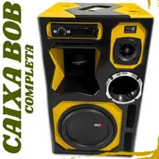 CAIXA BOB COMPLETA RESIDENCIAL COM GRAVE SUB DE 12 P E MEDIO DE 10 P MODELO HURRA SOM