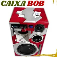 CAIXA BOB RESIDÊNCIAL PINTADA GRAVE DE 12 E MEDIO DE 10 RADIO MP3 BLUETHOOTH