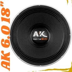 Alto Falante Triton Ak 6.0 18p 3000w Rms 4 Ohms Original Preto E Branco